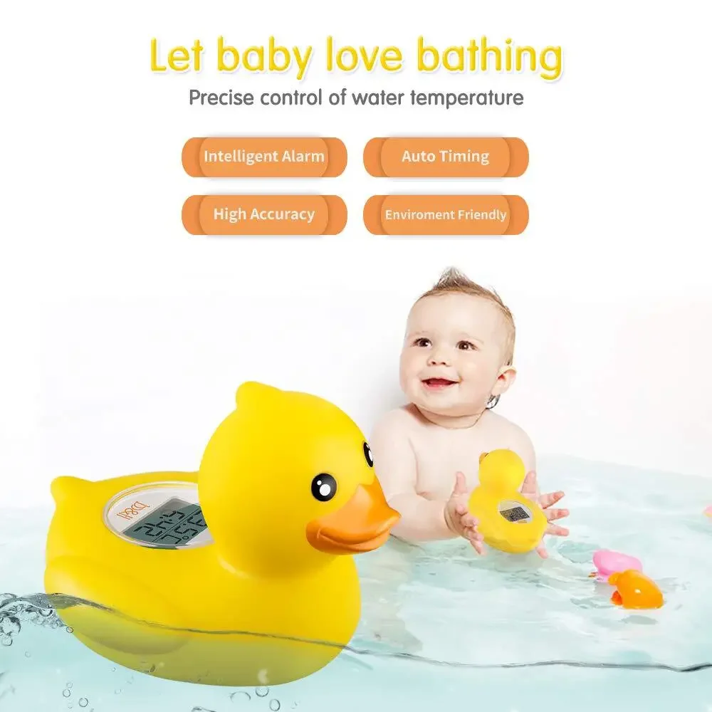 Baby Bath Thermometer & Time Duck Floating Digital Water Temperature Safety Toy